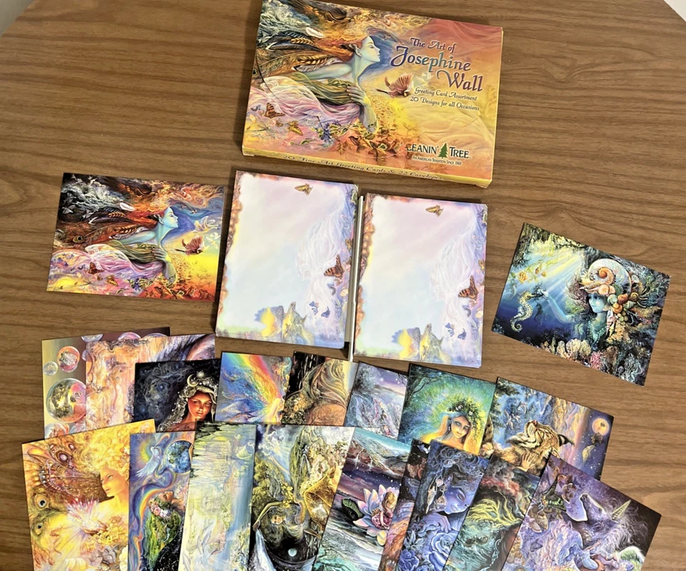 19 CARDS Leanin' Tree The Art of JOSEPHINE WALL Blank BOX SET Color Interior - Image 2 of 4