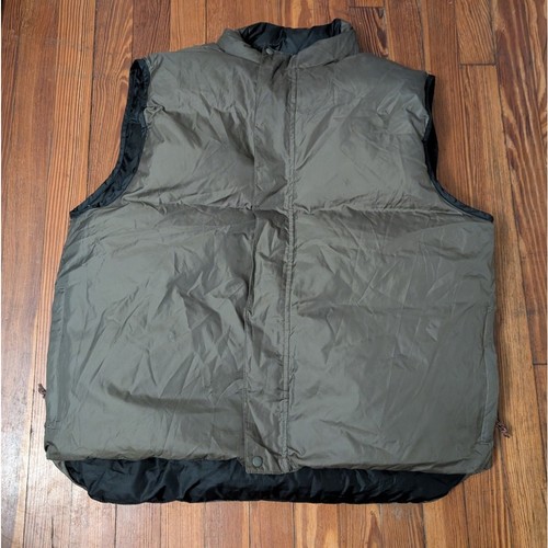 Gilet en duvet d'oie LL Bean bouffant réversible noir marron homme