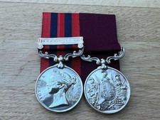 Victorian India General Service Medal Pair To: 4483 Bandsman G.Fielding K.R.R.C.