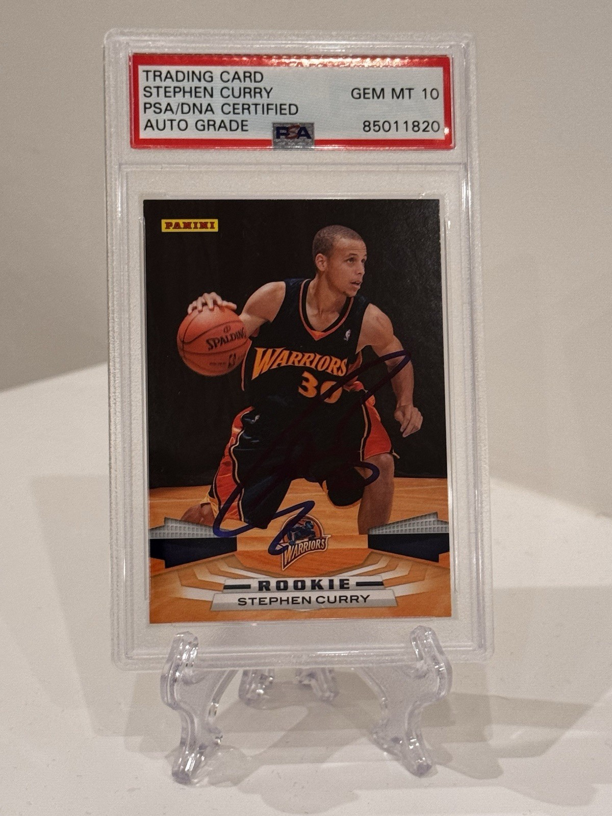 Rookie Stephen Curry #307 (RC), PSA 10, GEM MINT💎 RARE Auto 2009-10 Panini view 2