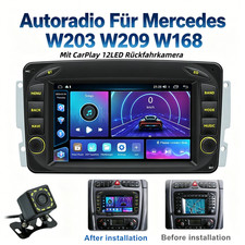 7 Zoll Autoradio 2G 64G Für Mercedes W203 W209 W168 CarPlay 12LED Rückfahrkamera 7 Zoll Autoradio 2G 64G Für Mercedes W203 W209 W168 CarPlay 12LED Rückfahrkamera