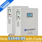 ECO-WORTHY 2Pack 48V 314AH (32.15kWh) LiFePO4 Battery Vertical Standing Backup