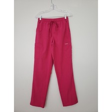  Ju Dagacci Womens Pants Size S Scrub Cargo Medical Uniform Pink Stretch