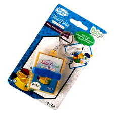 Real Mini Game Keychain Travel Hasbro Game Trivial Pursuit Family Fun