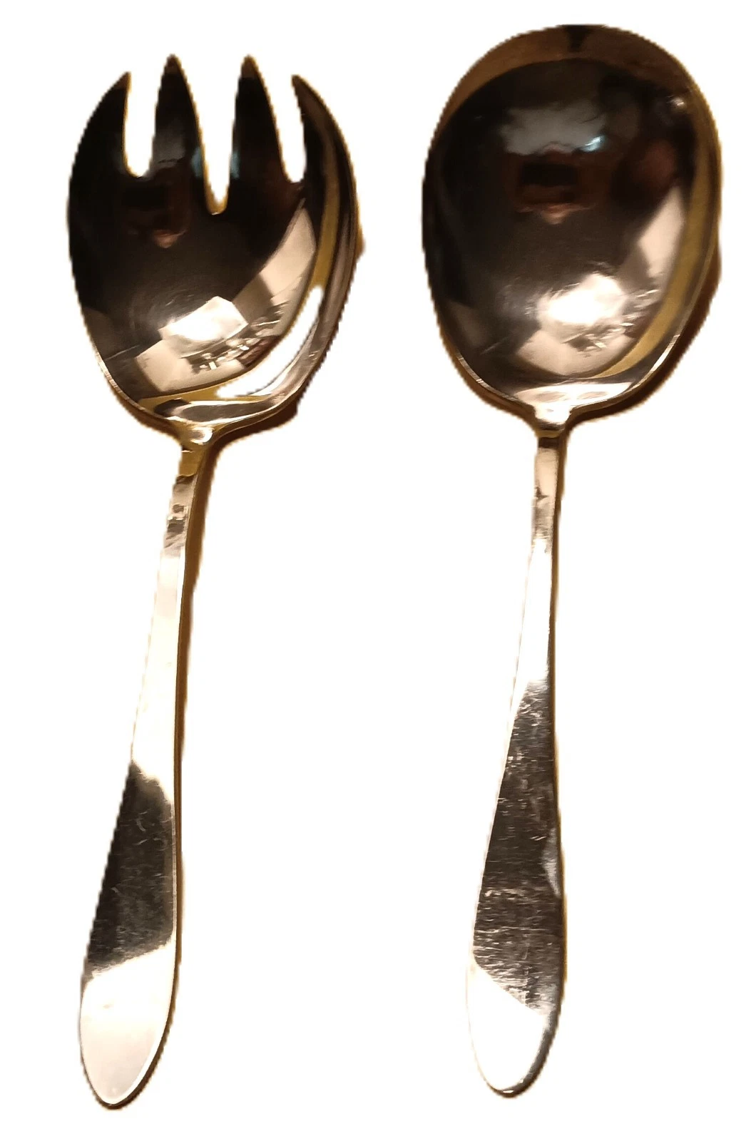 Reed & Barton Silver Plated Spoon and Salad Fork Set - Picture 1 of 3