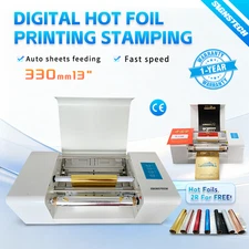 33cm 13" Digital Hot Foil Printer Stamping Auto Sheets Feeding+Free Foils 360C