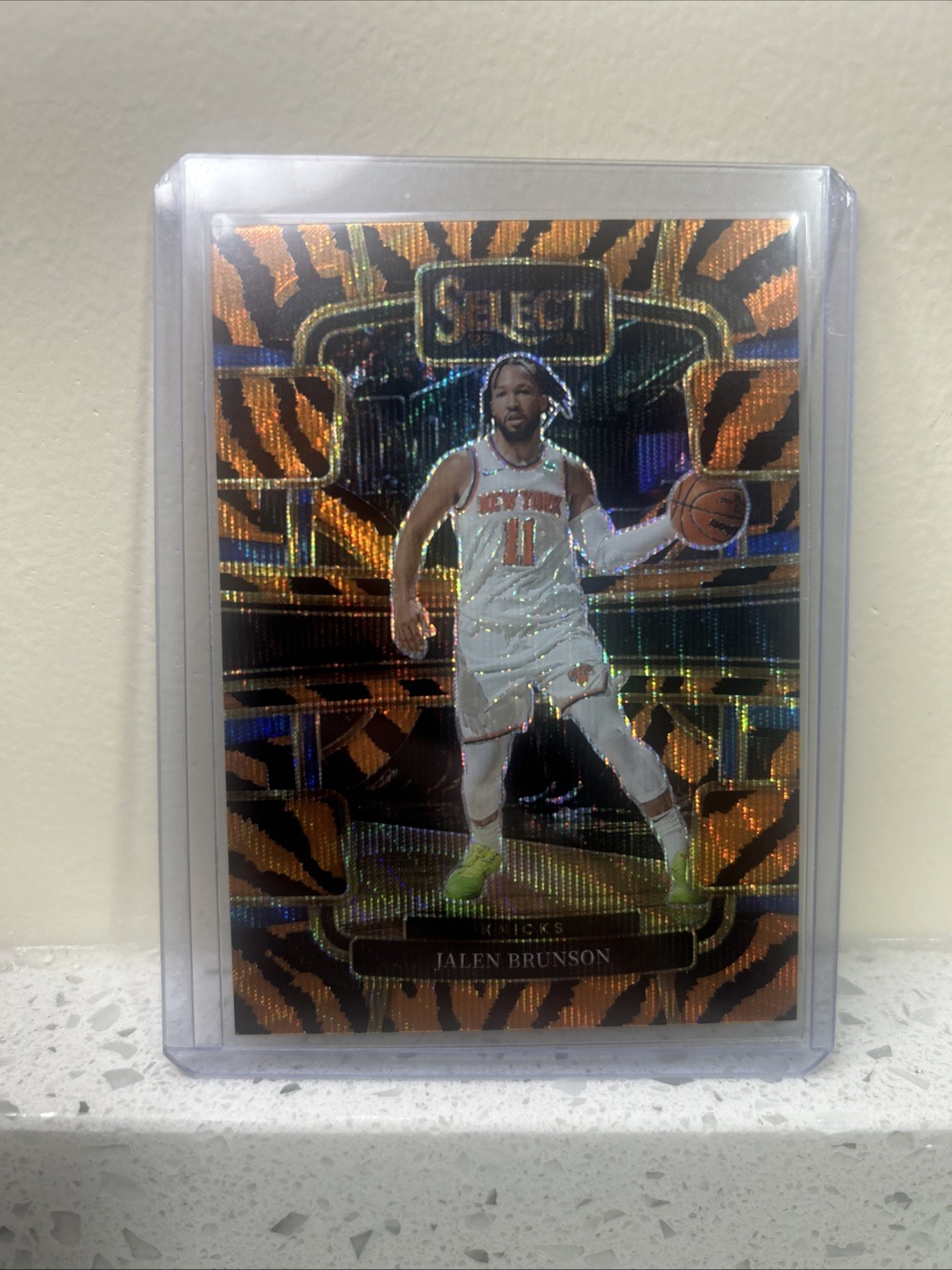 2023-24 Panini Select - Concourse Jalen Brunson #7 Tiger Stripes Prizm
