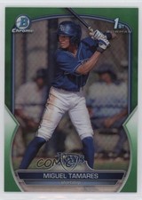 2023 Bowman Chrome Prospects Green Refractor 6/99 Miguel Tamares #BCP-179 5y7