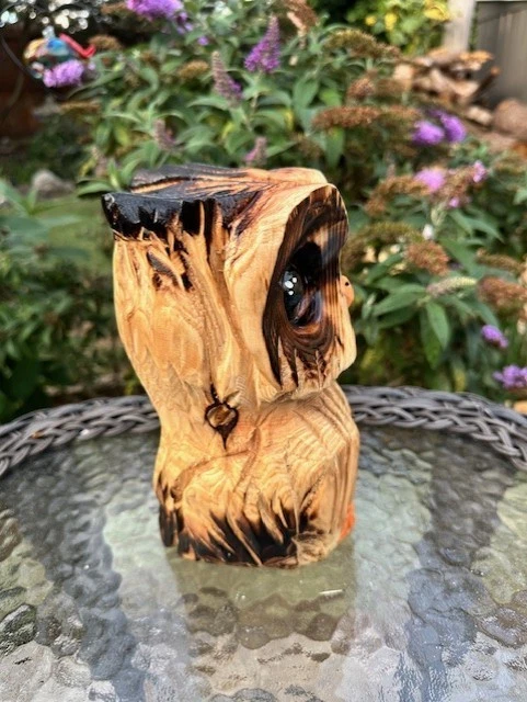 CHAINSAW CARVED CEDAR TWEETY BIRD OWLS!!!!!!! Inspired by Calico Critters!!!!!! - Image 2 of 4