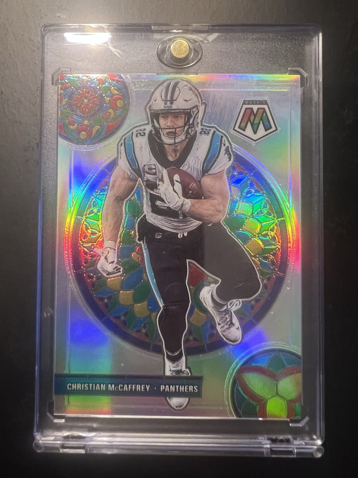 2021 Christian McCaffrey Panini Mosaic Stained GLASS Case Hit SSP Panthers 49ers