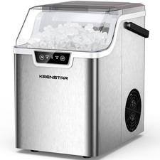 Nugget Countertop Ice Maker,Soft Chewable Ice 40Lbs/24H,Pebble Sonic Ice Machine