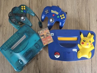 🎮 Lot Consoles 2 Nintendo 64 Officielles – Pikachu & Ice Blue – FR