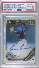 2019 Bowman Chrome Prospects Gregory Guerrero #CPA-GG PSA 10 GEM MT Auto 8d2