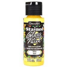 DecoArt Stained Glass Paint 2oz-Yellow