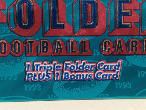 1993 NFL Pacific Triple Folder Football (1) Pack Sealed Contains 2 Cards - Bild 3 von 5