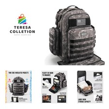 Bolsa de Pañales Papá, Mochila Bolsa de Pañales para Hombre con Cambiador de Pañales, Militar D...
