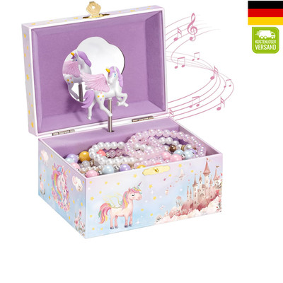 ProCase Kinder Musik Box Schmuckkästchen mit Spieluhr Einhorn