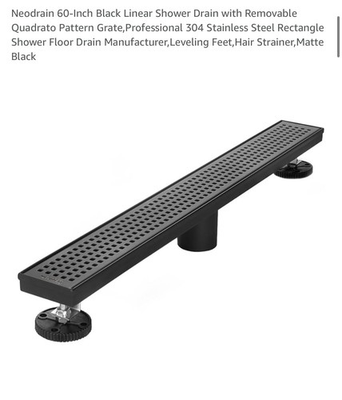 #ad #ad Neodrain 60 inch Linear Shower Drain Stainless Steel Black Matte Quadratto $110.00