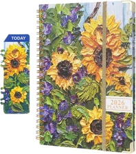 2026 Planner Weekly Monthly Jan. 2026 - Dec. 2026 with Tabs Grey 