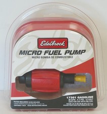 New - Edelbrock 17301 12-volt 38gph Gasoline Micro Fuel Pump