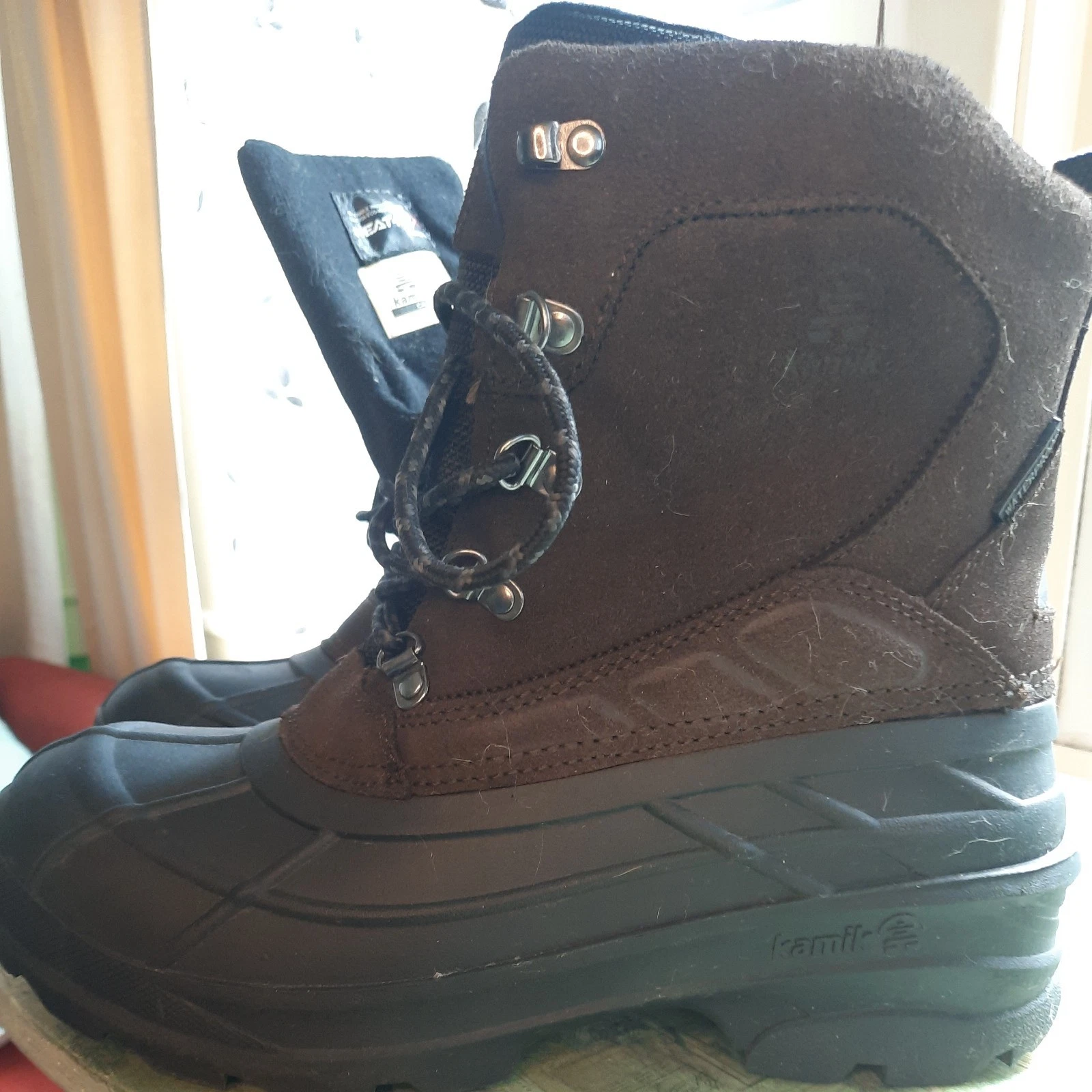 Kamik Men's Fargo 2 W Snow Boot, Brown Rubber/Suede Size 8