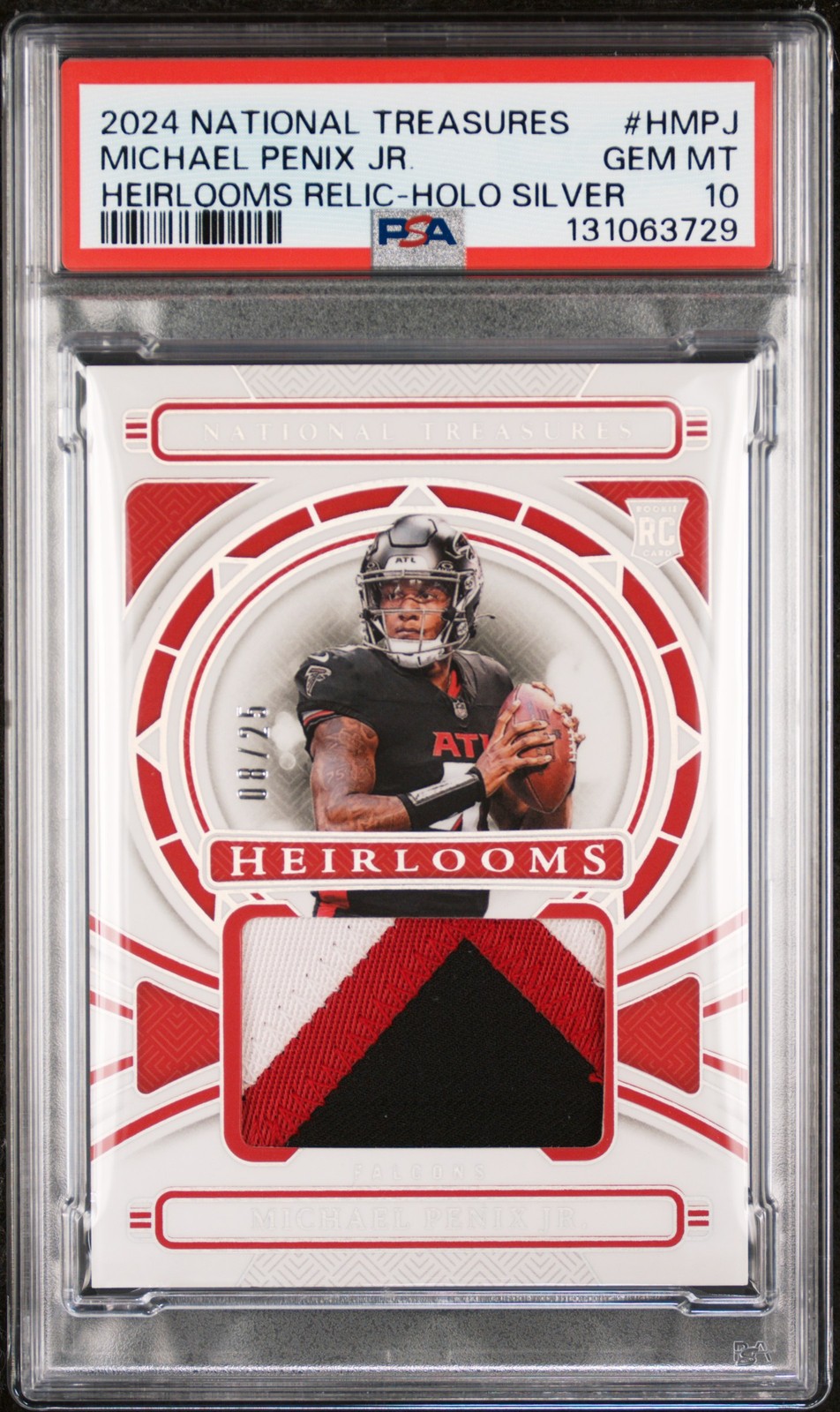 Michael Penix Panini National Treasures Heirlooms Relics #HMPJ Base