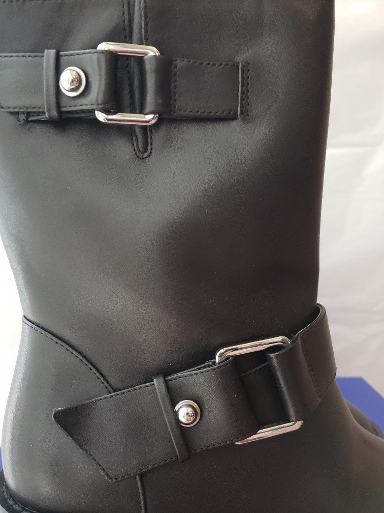 Stuar Weitzman Women Boulevard Moto Black Leather Bootie Boots US 7 NWT $675