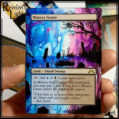 Watery Grave Altered Art - Hand Painted MTG Alter - Magic - Revelen's Light | eBay Watery Grave Altered Art - Hand Painted MTG Alter - Magic - Revelen's Light | eBay