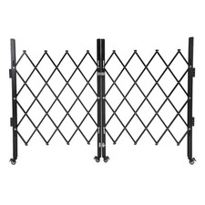 Double Folding Security Gate Folding Door Gate 64" H x 122" W Scissor Gate
