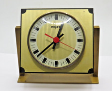 26647/ Vintage Peweta Tischuhr schwenkbar  HxB ca. 13,5 x 15 cm