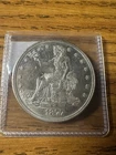 1877-S SILVER TRADE DOLLAR REV COUNTER STAMP CLEANED