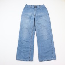 Vintage 70s Levis Jeans Womens 28 Wide Leg High Rise Blue Medium Wash Talon Boho