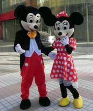 Adults Mickey Minnie Mouse Mascot Costume Suits Cartoon Party Dress Halloween