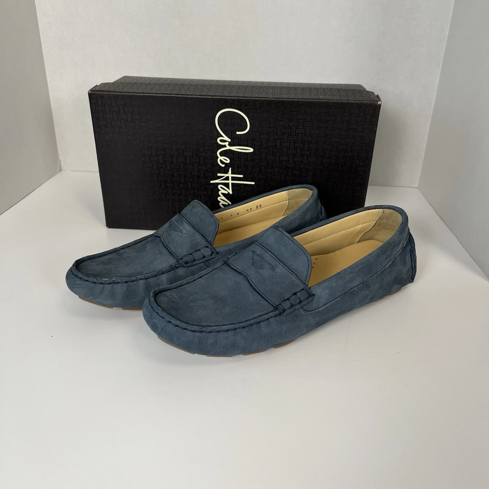 NIKE Cole Haan air penny driver ufficiale blu D33901 camoscio causale donna 7 B