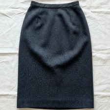 Ralph Lauren Vintage Gray Wool Midi Pencil Skirt Womens 8