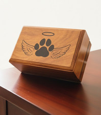 Wooden Urn - Pet Urns for Dogs Ashes, Decorative Wooden Pet Urns for Ashes