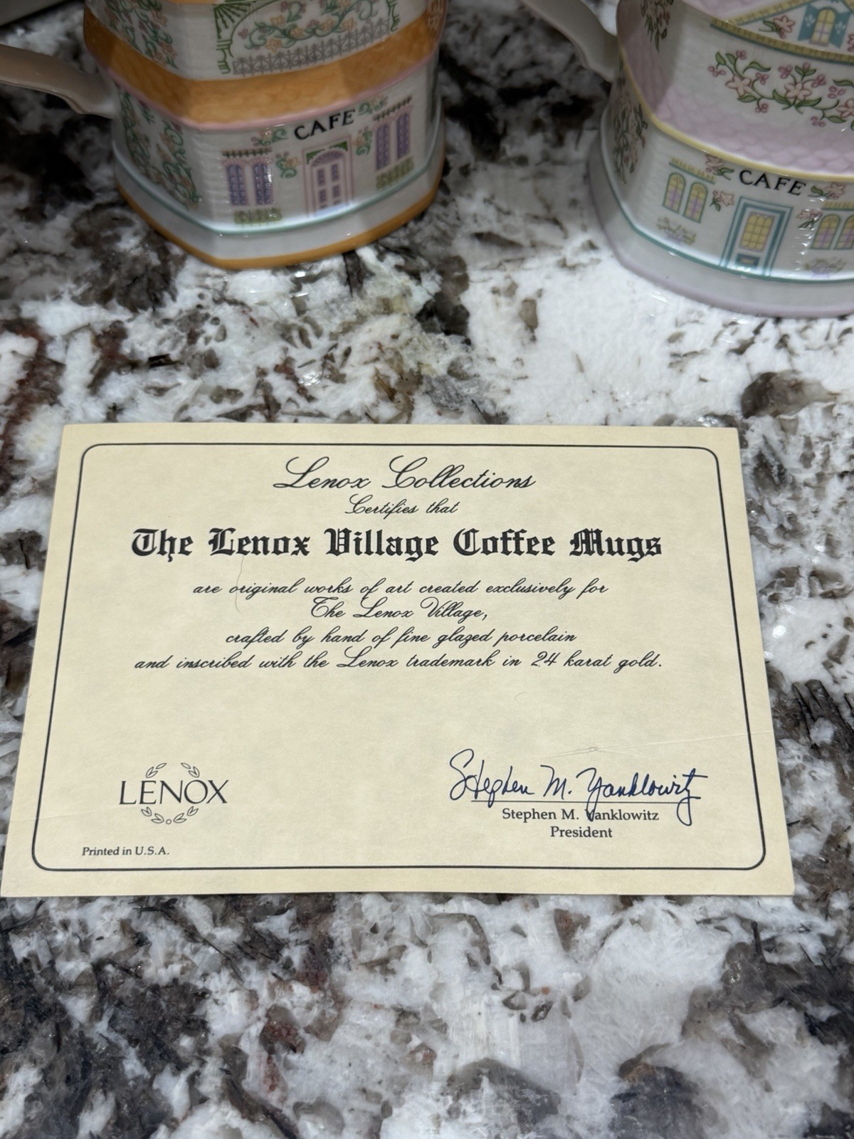 1992 Lenox Spice Village Coffee Mugs Cups Set of 8 Vintage - New in Box RARE