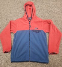 Patagonia Kids Micro D Snap-T Fleece Jacket Size 12 Wavy Blue/Sumac Red EUC