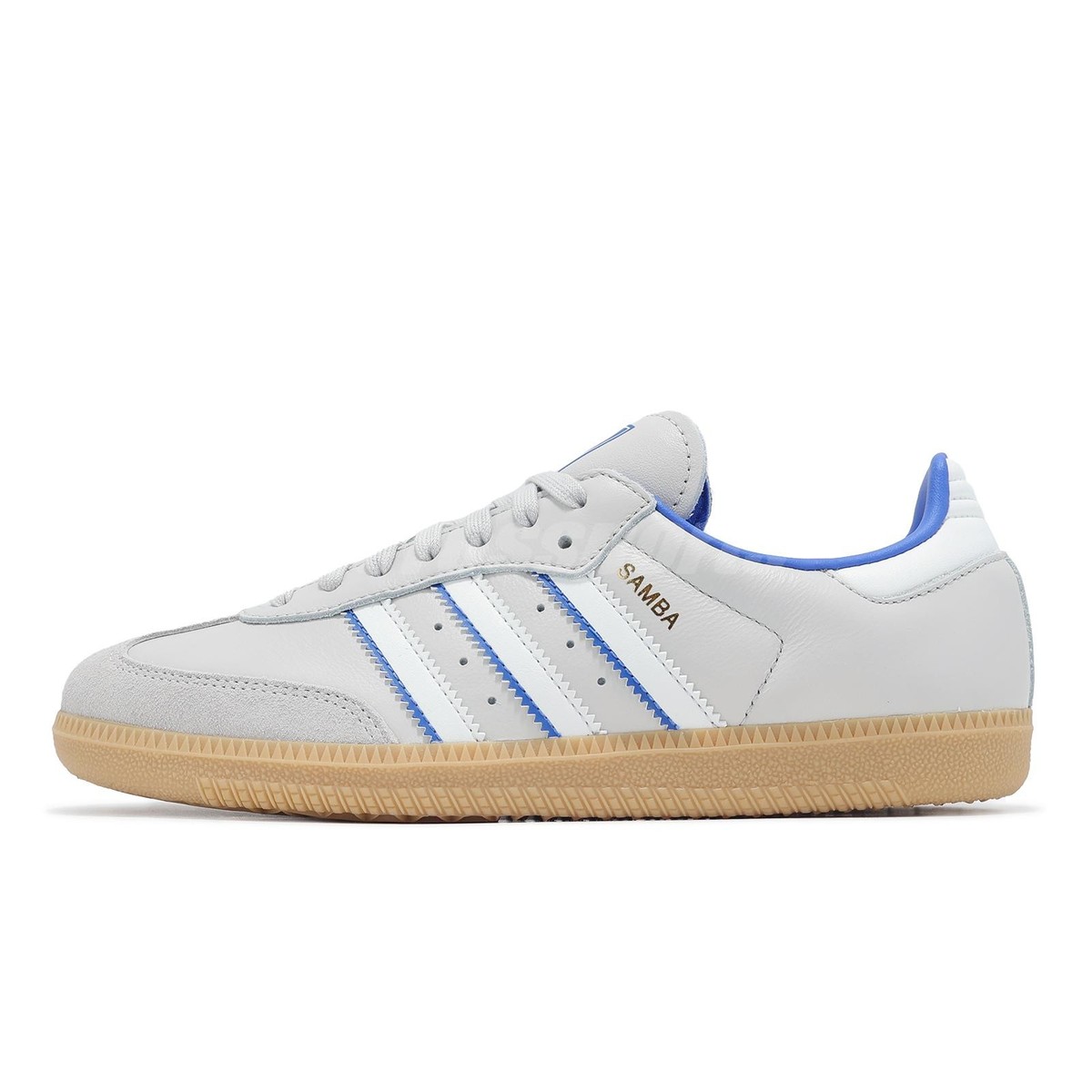adidas Originals Samba OG Grey Crystal White Blue Gum Men Casual