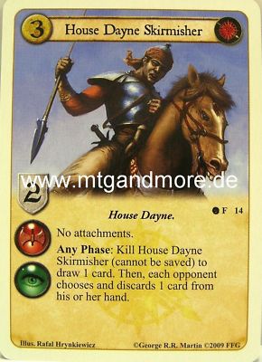 A Game of Thrones - 2x House Dayne Skirmisher  #014 - Princes of the Sun