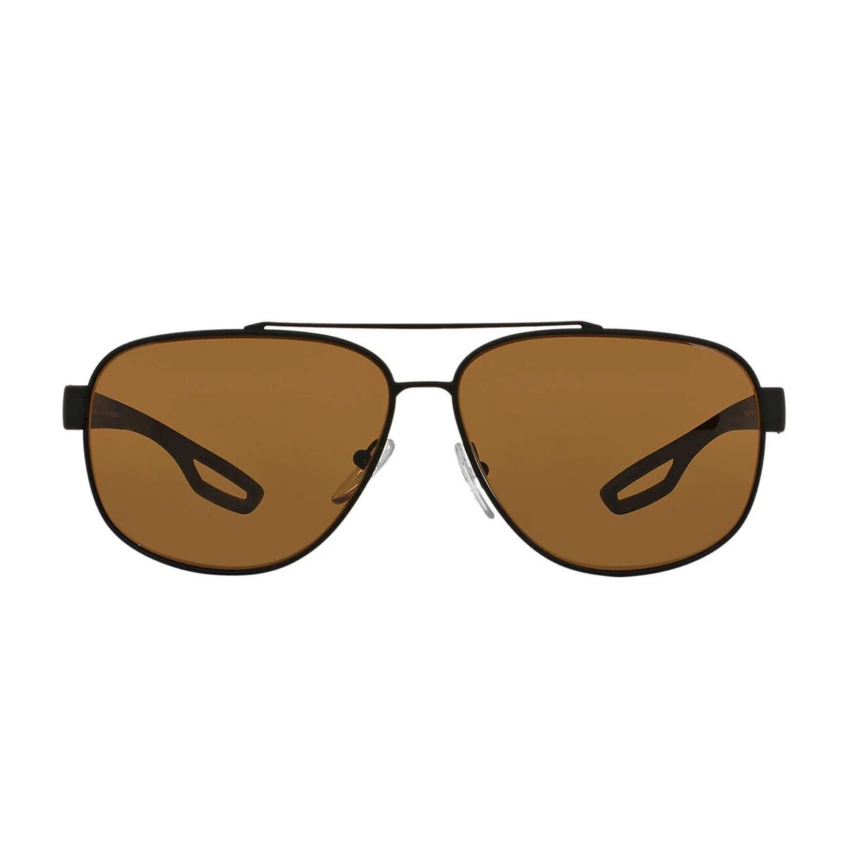 Prada Linea PS58QS DG05Y1 Mate Black Brown Polarized Lens Mens