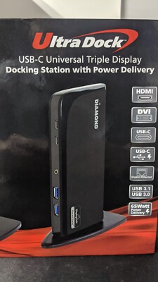 Diamond Multimedia Ultra Dock USB-C Triple Display W Power Delivery Docking
