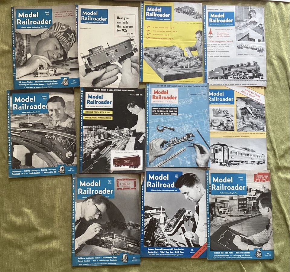 Lot Of 34 Vintage Model Railroader Magazines 1953, 1954, 1960 & 1961 - Image 2 of 4