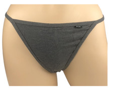 VICTORIA'S SECRET PINK RIBBED HIGH LEG STRING BIKINI PANTIES GRAY SIZE XL NWT