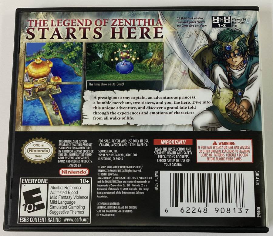 Nintendo DS Dragon Quest IV Chapters of Chosen US Version w/ Box