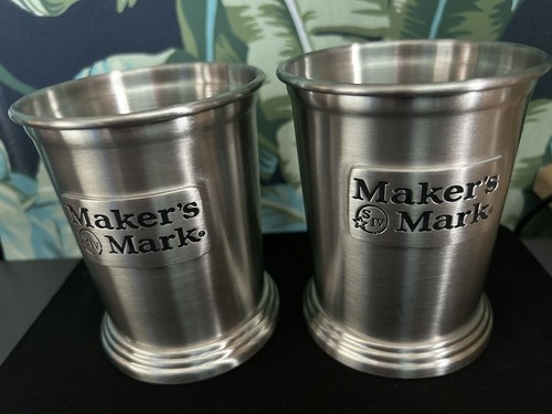 Paar Maker’s Mark Edelstahl Becher Höhe 10 Zoll Breite 8 Zoll