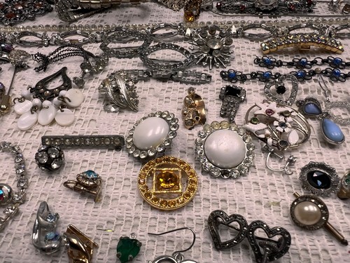 Set Vintage-jetzt Strass Schmuck Reparatur Handwerk einzelner Ohrring Aurora Borealis 2,5 # - Bild 10 von 24