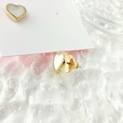 Kate Spade - Take Heart Gold White Stud Earrings - new - Picture 3 of 3
