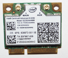 Intel 62230ANHMW 802.11n Centrino 6230 WiFi PCI-E Half card for 636672-001 HP