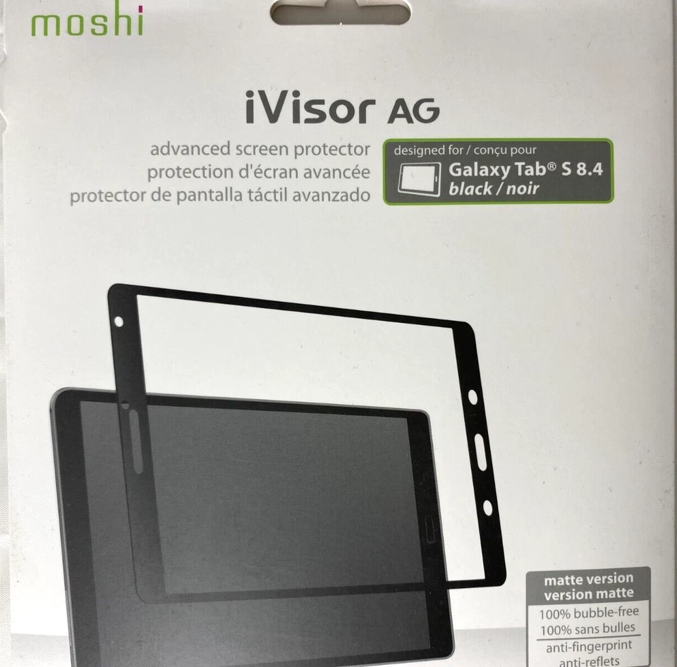 Moshi iVisor AG BLACK Screen Protector Samsung Galaxy Tab S 8.4" BrandNew Sealed - Image 3 of 4